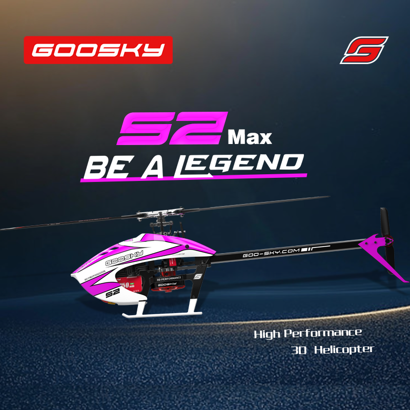 GOOSKY S2 Max RC Helicopter 6CH 3D Flybarless Dual Brushless Motor Direct-Drive BNF/RTF Helicopter