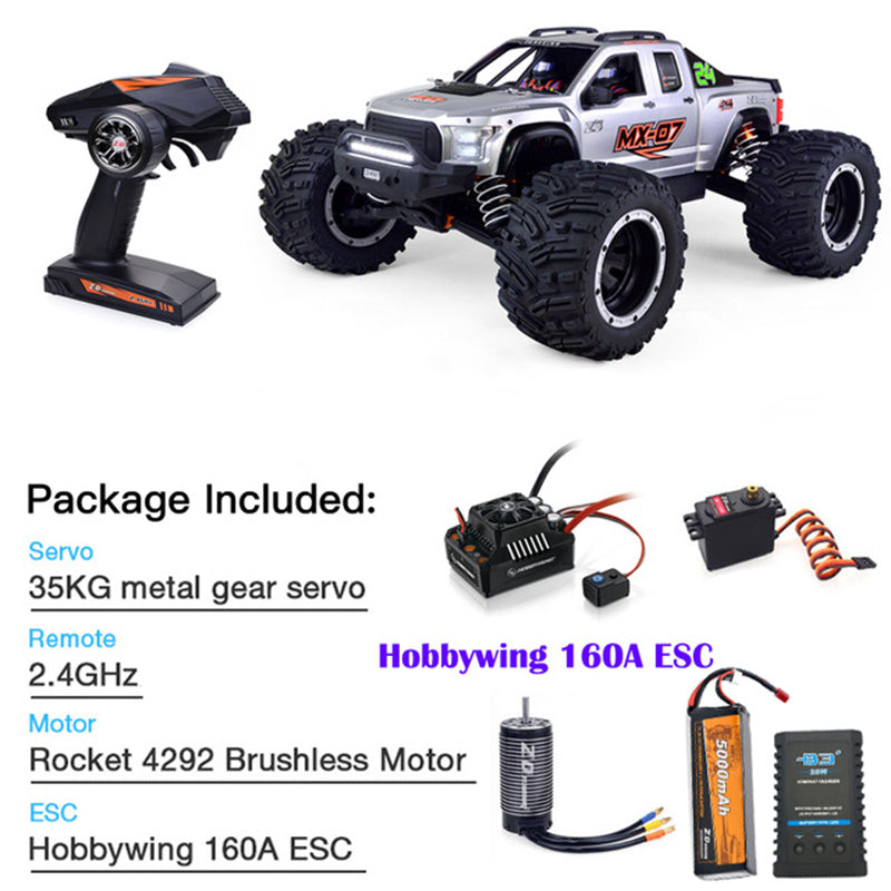 ZD Racing MX 07 1/7 4WD Brushless RC Monster Truck 80 km/h | BOMETOYS