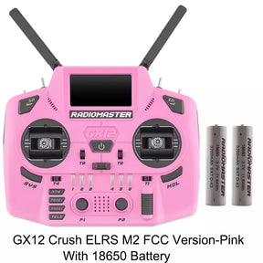 Radiomaster GX12 Crush 1000HZ 3D Digital CNC Hall Gimbal Dual Band Antenna Gemini XROSSBAND EXpressLRS Radio Controller