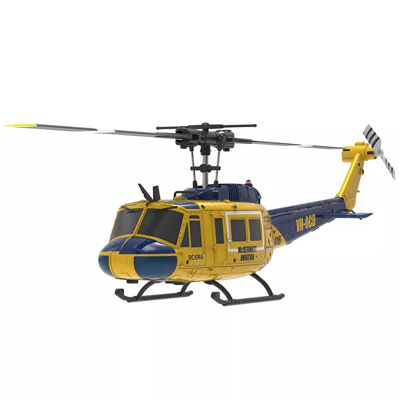 RCERA C032 UH-1 RC Helicopter 6CH 1/48 6-axis Gyro Barometer Altitude Determination Optical Flow Positioning TOF Laser Radar Aerobatic Helicopter