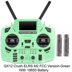 Radiomaster GX12 Crush 1000HZ 3D Digital CNC Hall Gimbal Dual Band Antenna Gemini XROSSBAND EXpressLRS Radio Controller