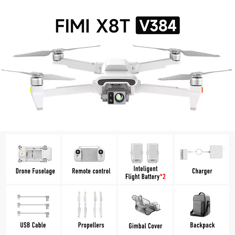 FIMI X8T 4K Drone Lnfrared Thermal Imaging 3-Camera gimbal system RokLink 5.0 20KM Transmission GPS Quadcopter