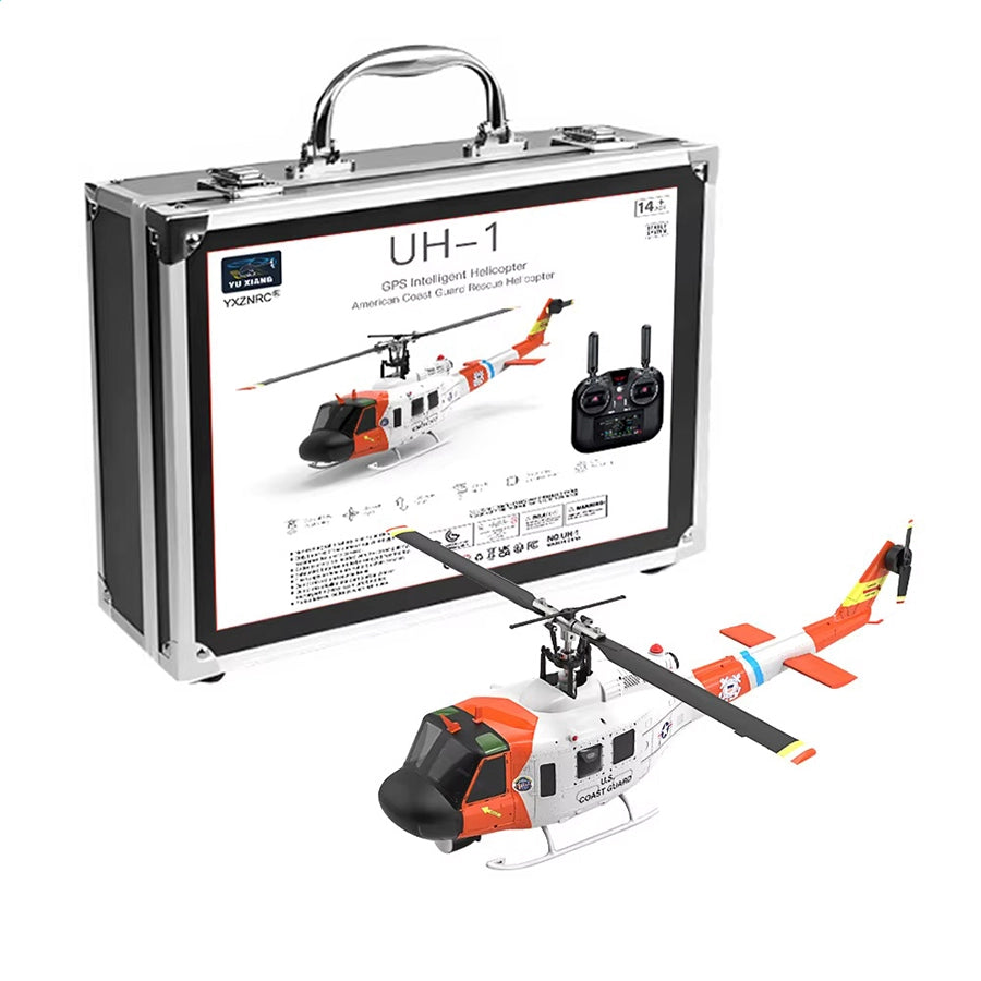 YUXIANG F07H Huey UH-1D RC Helicopter NAVY Rescue Scale GPS Optical Flow Positioning Intelligent Altitude Hold Helicopter