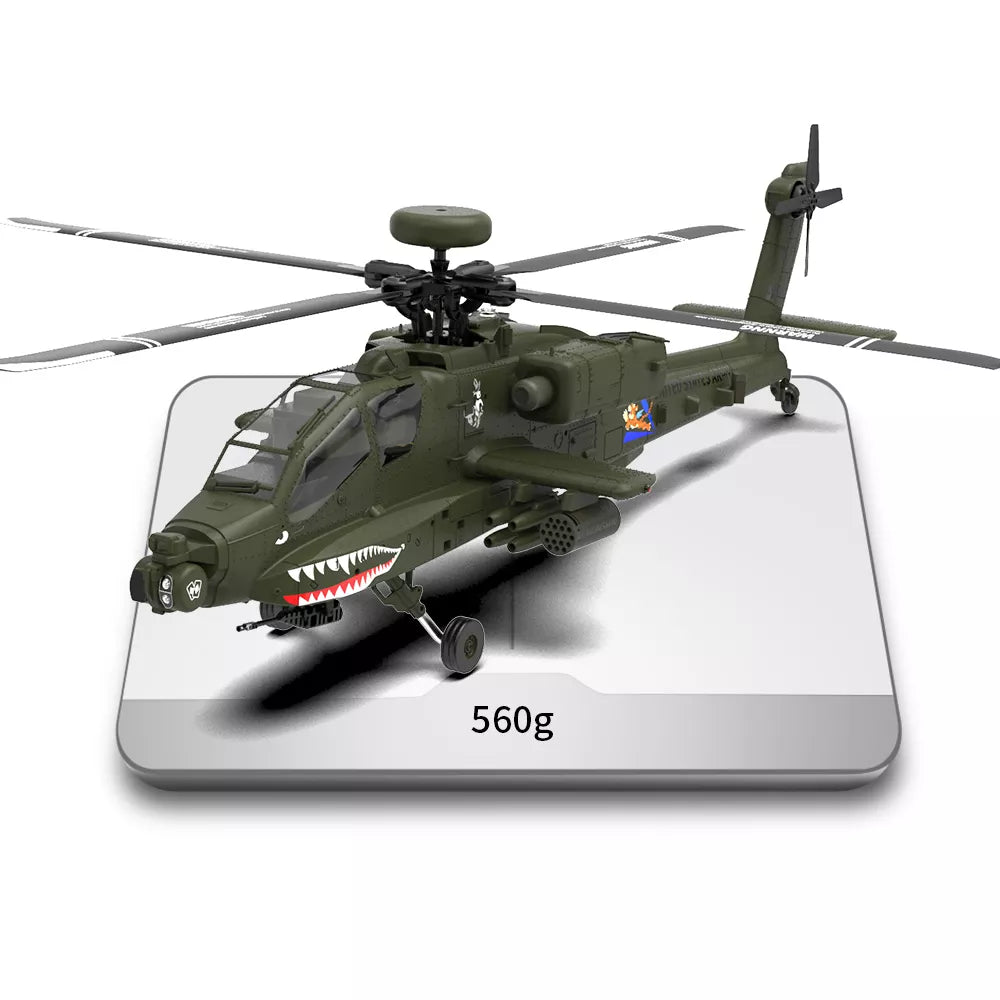 YUXIANG Apache Helicopter F11 AH 64D FUTABA S-FHSS Protocol 2.4G 6-Channel Brushless 3D Stunt 1:32 Scale Flybarless Simulation Helicopter