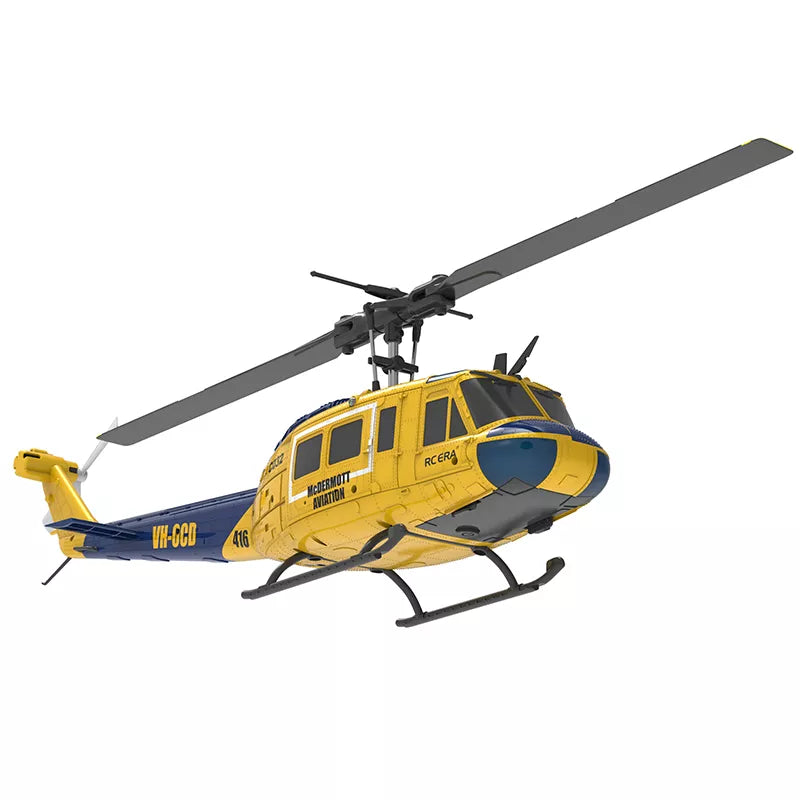 RCERA C032 UH-1 RC Helicopter 6CH 1/48 6-axis Gyro Barometer Altitude Determination Optical Flow Positioning TOF Laser Radar Aerobatic Helicopter