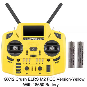 Radiomaster GX12 Crush 1000HZ 3D Digital CNC Hall Gimbal Dual Band Antenna Gemini XROSSBAND EXpressLRS Radio Controller