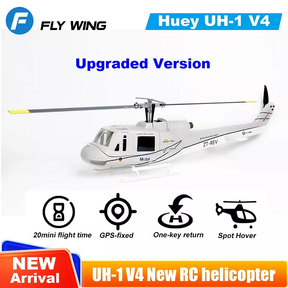 FLYWING UH Huey Helicopter V4 Upgrade Version 450L Class 6CH Brushless GPS Stabilized Altitude Hold RC Helicopter H1 Flight Controller