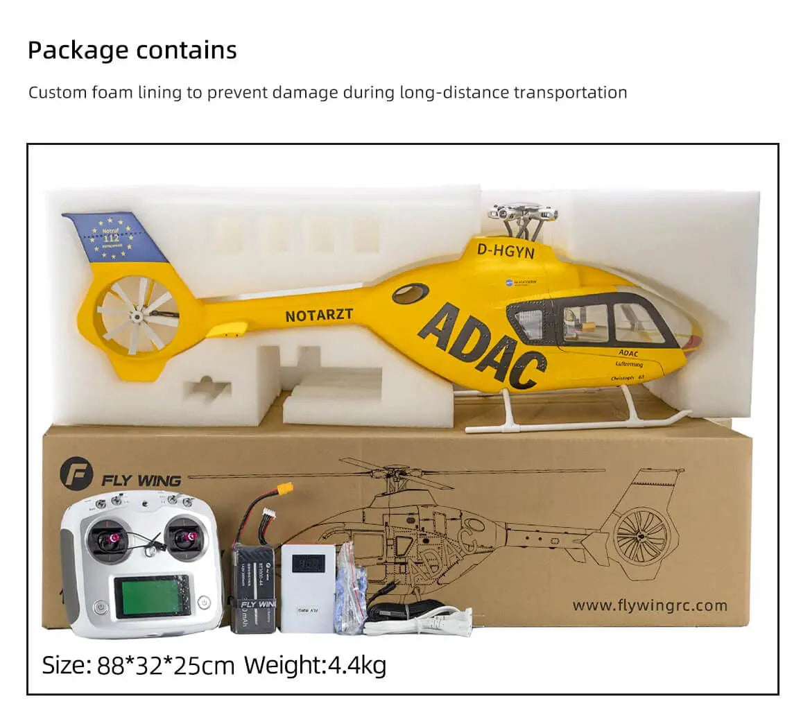 FLYWING EC135 470L RC Helicopter 6CH GPS Upgraded ACE flight control System 4 Blade Rotor RTF Helicopter
