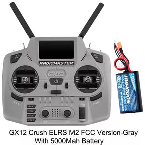 Radiomaster GX12 Crush 1000HZ 3D Digital CNC Hall Gimbal Dual Band Antenna Gemini XROSSBAND EXpressLRS Radio Controller
