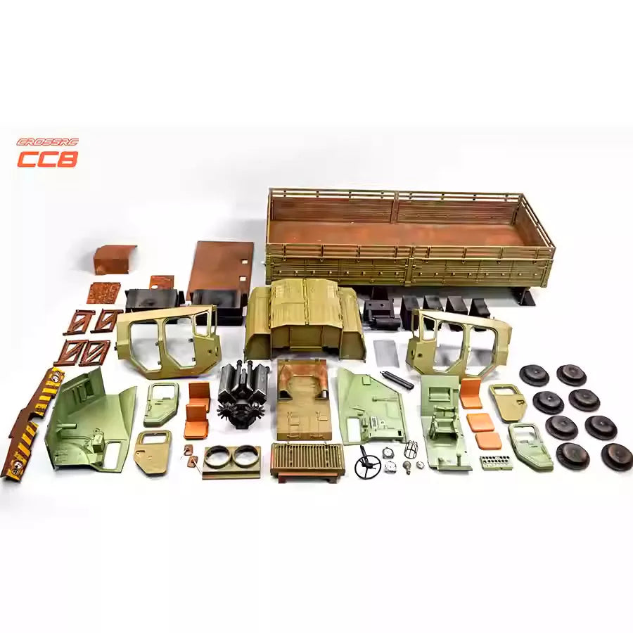 CROSSRC CC8 8x8 1/12 Scale RC Car Military Metal Transport Climbing Car Off-road Model 8WD Toy KIT/RTR