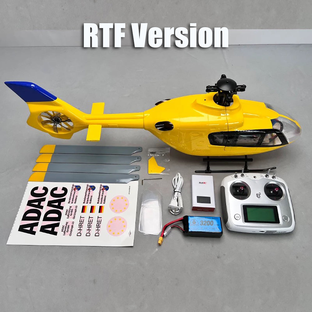 ROBAN EC135 450L Class RC Helicopter 4-blade 2.4G 11CH GPS Stabilized Flybarless PNP/RTF With X2 Flight Controller
