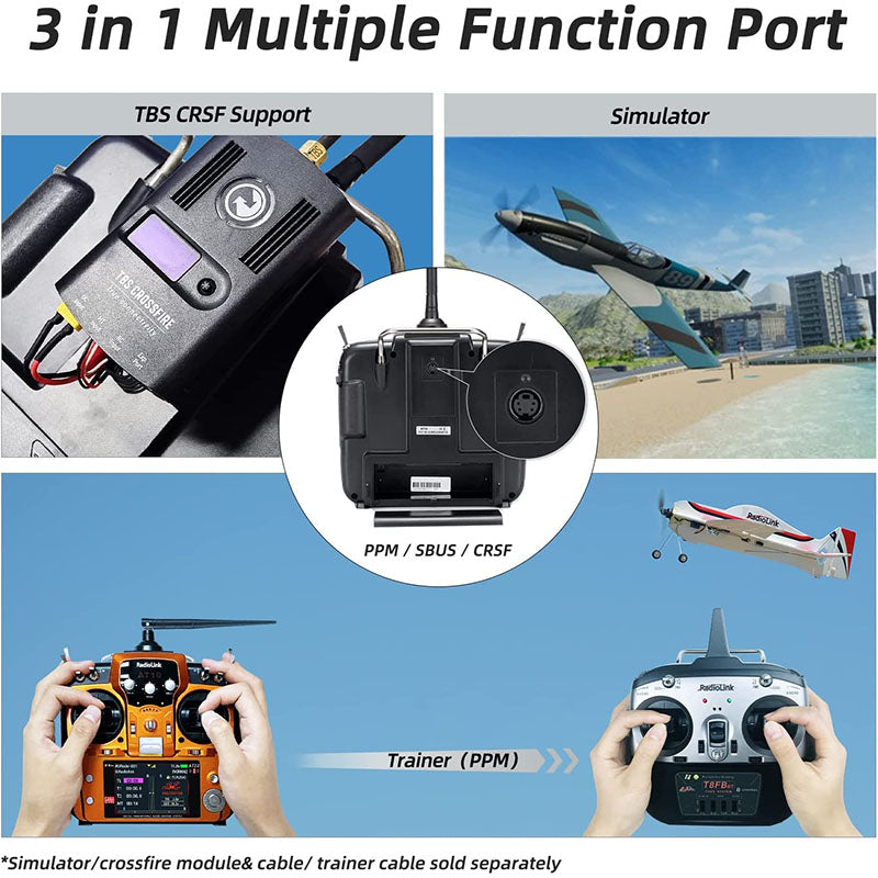 Radiolink AT10II 12CH RC Transmitter R12DS Receiver 2.4GHz DSSS&FHSS Spread Radio Remote Controller for RC Drone/Fixed Wing/Multicopters/Helicopter