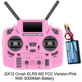 Radiomaster GX12 Crush 1000HZ 3D Digital CNC Hall Gimbal Dual Band Antenna Gemini XROSSBAND EXpressLRS Radio Controller