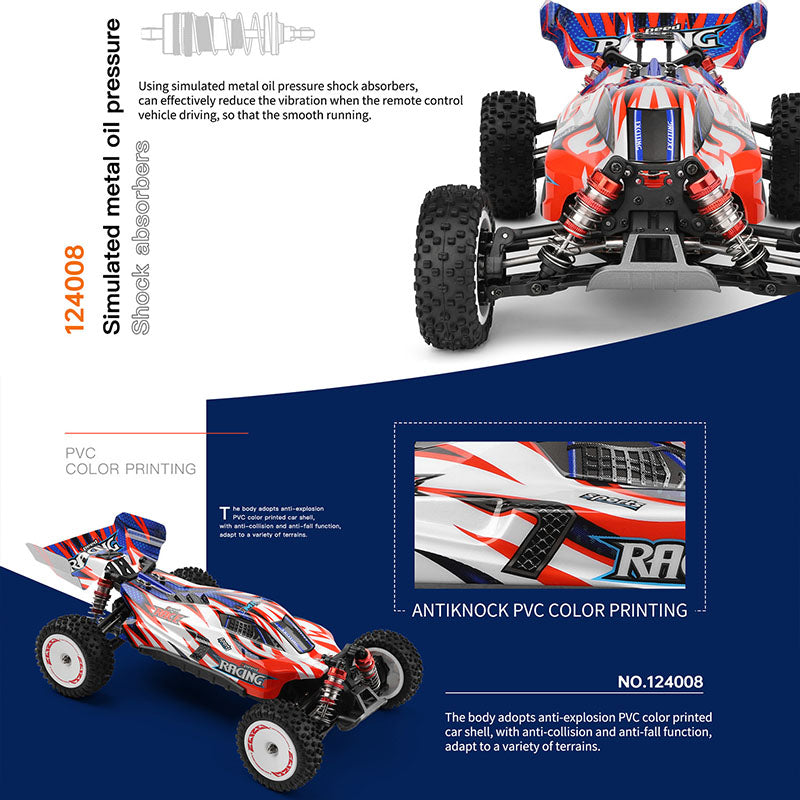 WLtoys 124008 Brushless RC Car 1:12 4WD Off-Road Drift Car | bometoys