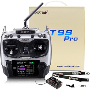 Radiolink AT9S Pro 12CH 2.4G Radio Transmitter R9DS Receiver Support Crossfire Protocol for for Airplane/Jet/FPV Racing Drone/Quad/RC Truck Car/Boat
