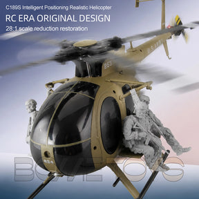 RCERA C189S MD500 Bird RC Helicopter 1:28 Dual Brushless Optical Flow Positioning Pneumatic High Helicopter