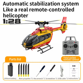 RC ERA C190 H145 RC Helicopter 1:28 6CH 6-Axis optical flow positioning Air pressure fixed altitude true ducted Helicopter