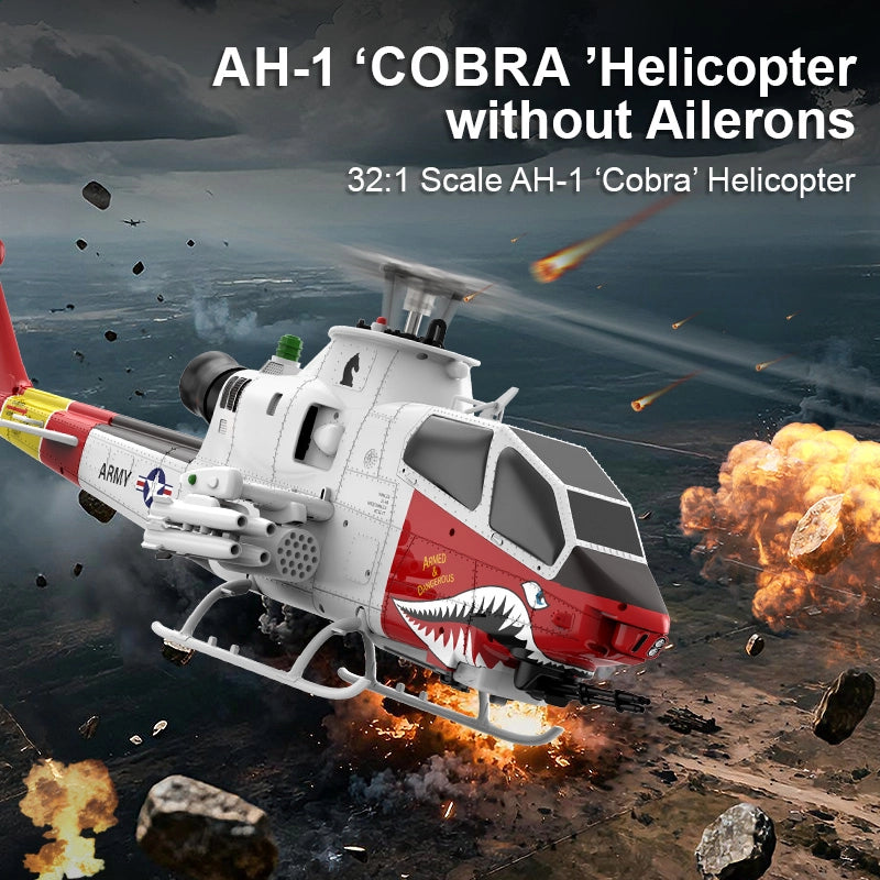 YUXIANG F112S AH-1 Cobra RC Helicopter 9CH GPS Optical Flow Localization TOF Altitude Hold Brushless Motor 1:32 Scale Helicopter