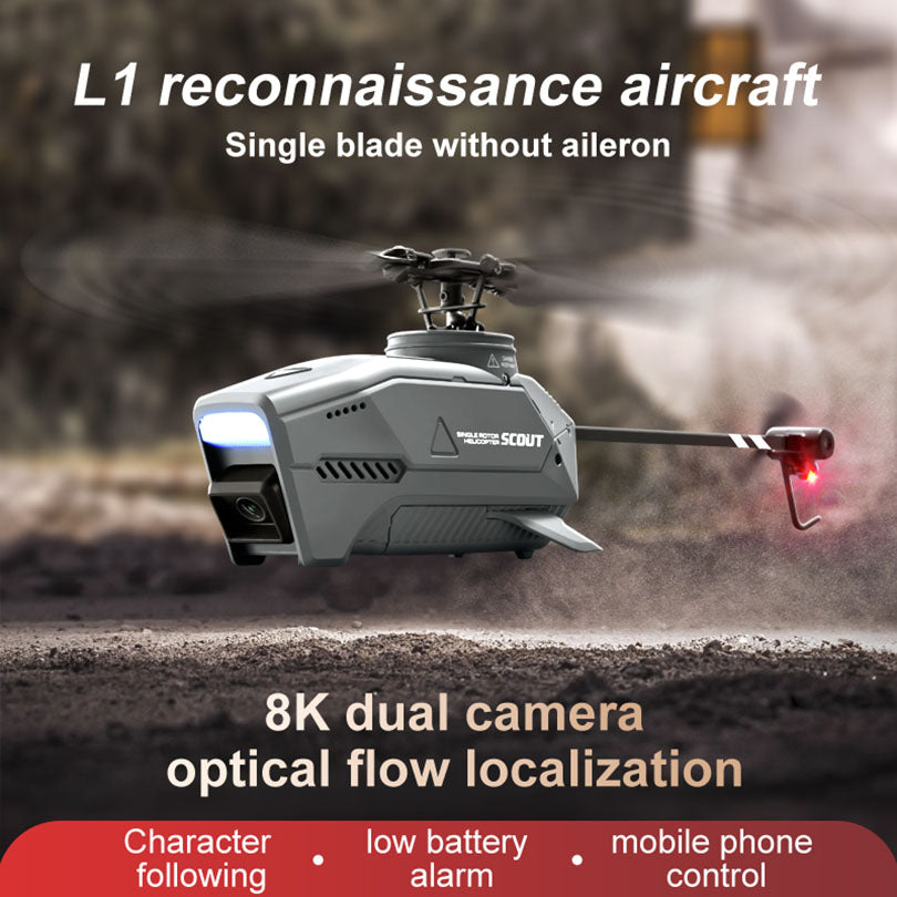 4DRC L1 RC Helicopter Four-Way Single-Blade Mini Black Bee Drone