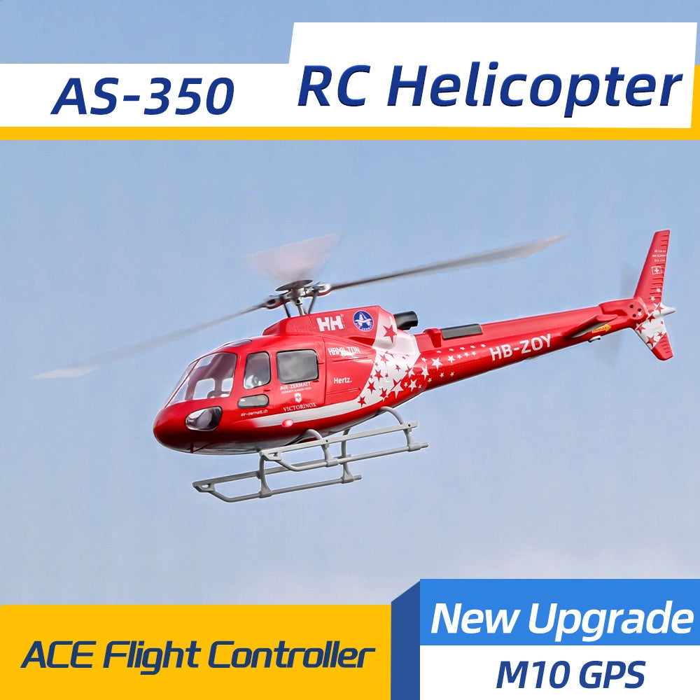 FLYWING AS350 RC Helicopter 470 Class ACE Flight Control 6CH GPS Helicopter LED Light RTF Helicopter