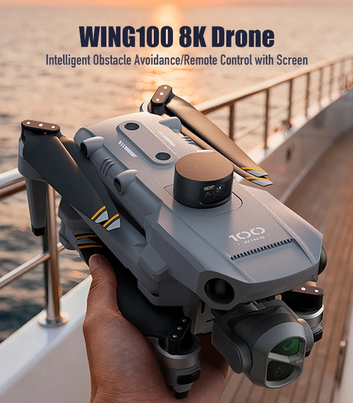 SMRC WING100 8K drone with 3-axis gimbal and intelligent obstacle avoidance