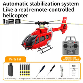 RC ERA C190 H145 RC Helicopter 1:28 6CH 6-Axis optical flow positioning Air pressure fixed altitude true ducted Helicopter