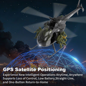 YUXIANG F118S MH-6 MD500 Little Bird 250-Class 1/16 Scale FPV 5-Blade Flybarless GPS RTF RC Military Helicopter
