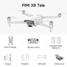 FIMI X8 TELE 4K Drone 3-Axis Gimbal HDR 48MP 30X Camera GPS 10KM Professional aerial photography Quadcopter