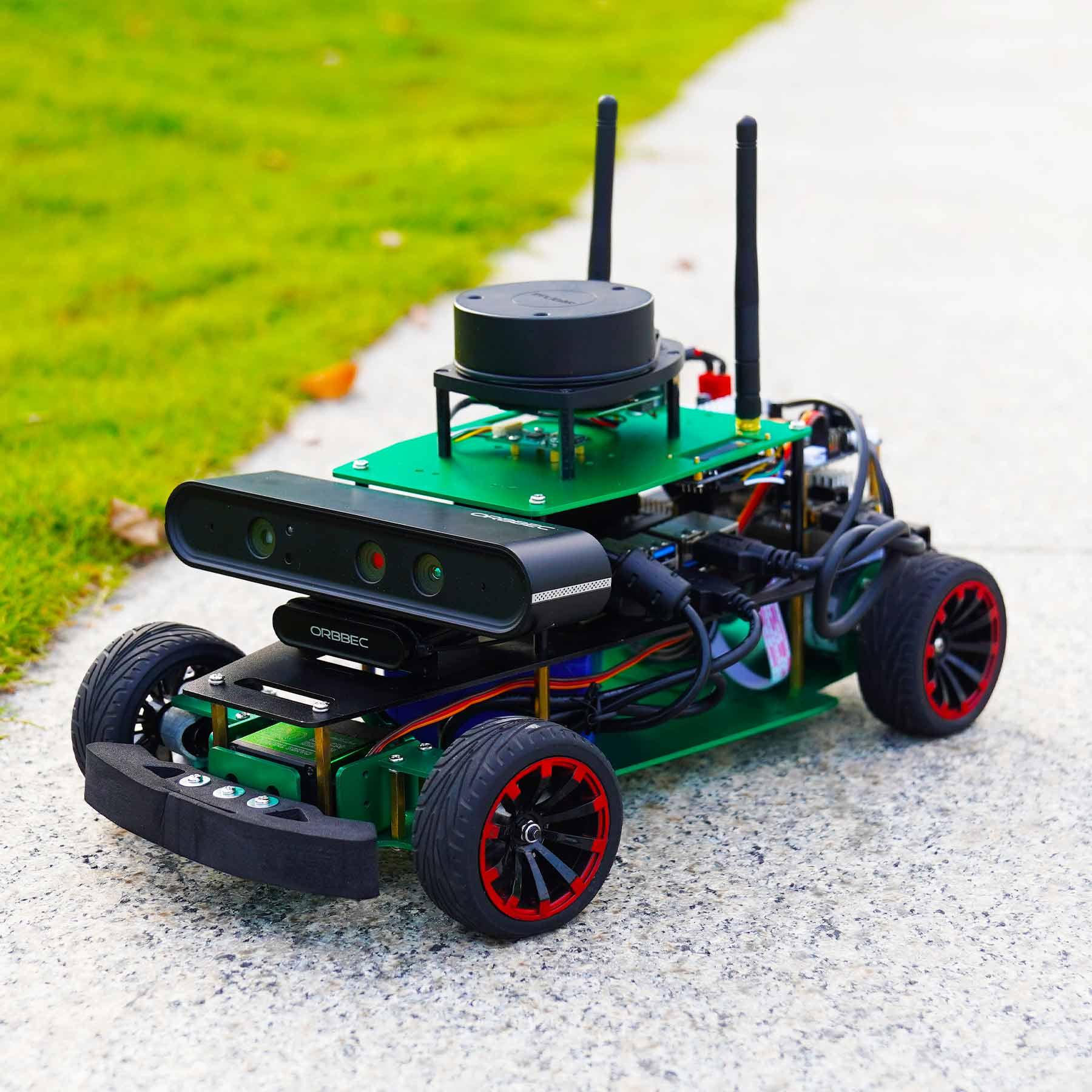 ROSMASTER R2 ROS2 STEM Education Python Programming Robot with Ackermann structure for Jetson NANO 4GB/Orin NANO/Orin NX/RPi 4B(Max Speed:1.8m/s)