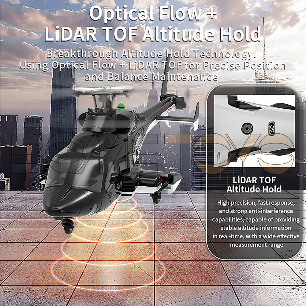 YUXIANG F02S Airwolf RC Helicopter 2.4G 9CH 6G GPS Optical Flow Localization Altitude Hold Dual Brushless 1:34 Flybarless Helicopter