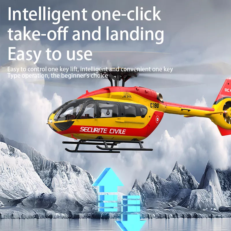 RC ERA C190 H145 RC Helicopter 1:28 6CH 6-Axis optical flow positioning Air pressure fixed altitude true ducted Helicopter