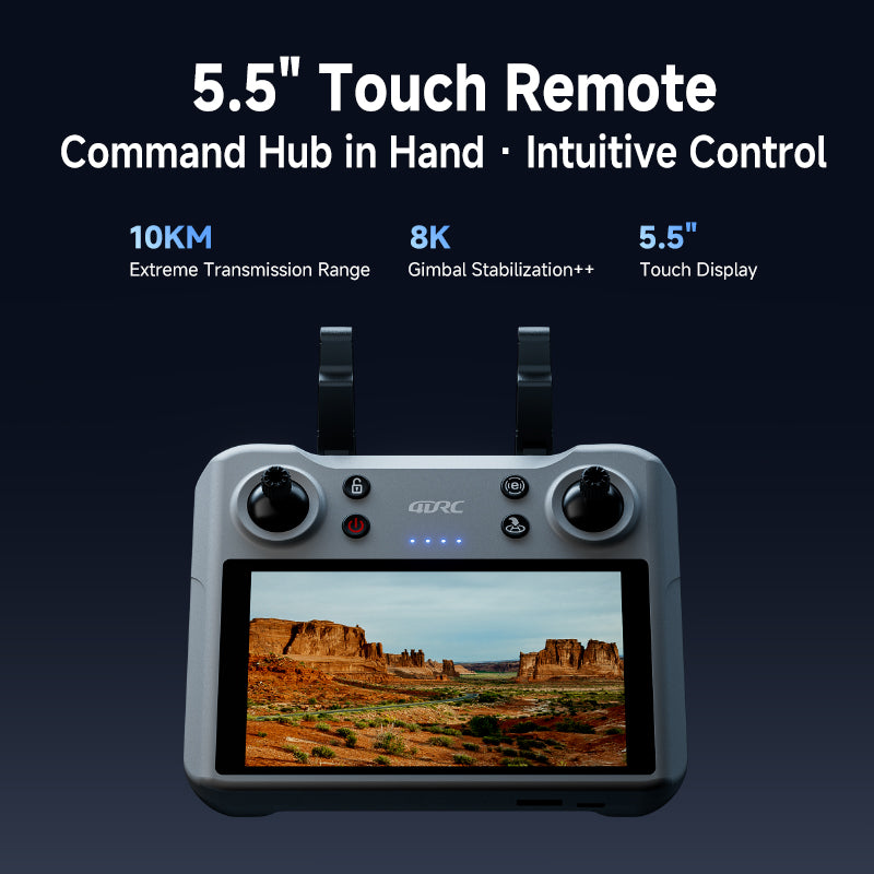4DRC F15 4K Drone 3-Axis Gimbal HD Camera GPS 5G WIFI Quadcopter 5.5 Inch Touch Screen Remote Control