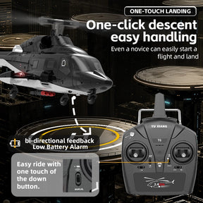 YUXIANG F02 Airwolf Helicopter Auto Stabilized 6CH 6-Axis Gyro Stabilization Optical Flow Positioning RC Helicopter
