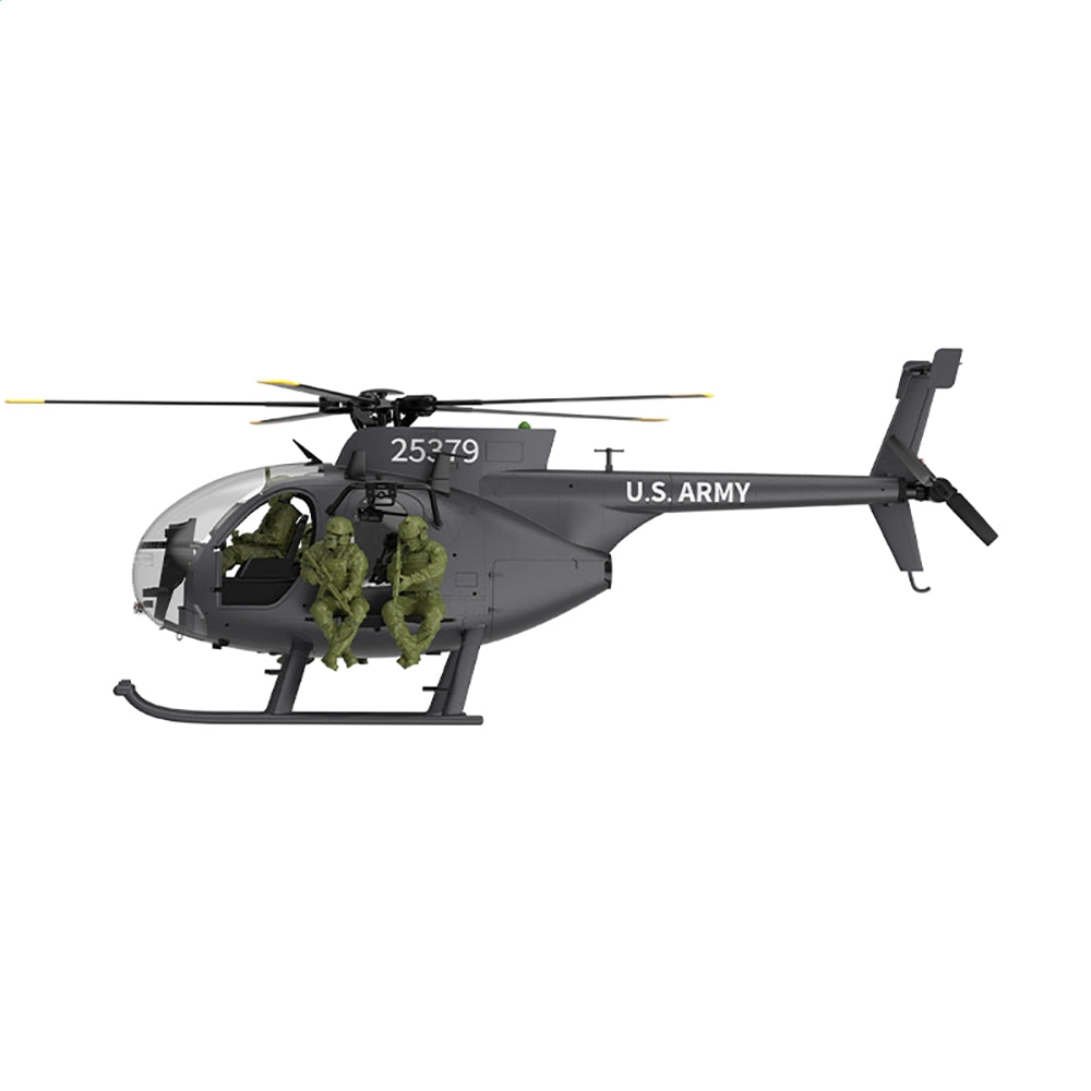 YUXIANG F118S MH-6 MD500 Little Bird 250-Class 1/16 Scale FPV 5-Blade Flybarless GPS RTF RC Military Helicopter