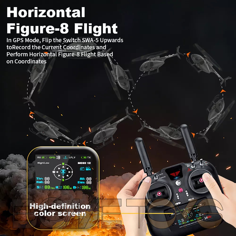 YUXIANG F119S MD-500 Bird RC Helicopter GPS Altitude Hold Optical Flow Positioning Radar Brushless 3D Stunt Helicopter