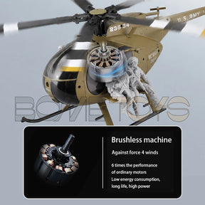 RCERA C189S MD500 Bird RC Helicopter 1:28 Dual Brushless Optical Flow Positioning Pneumatic High Helicopter