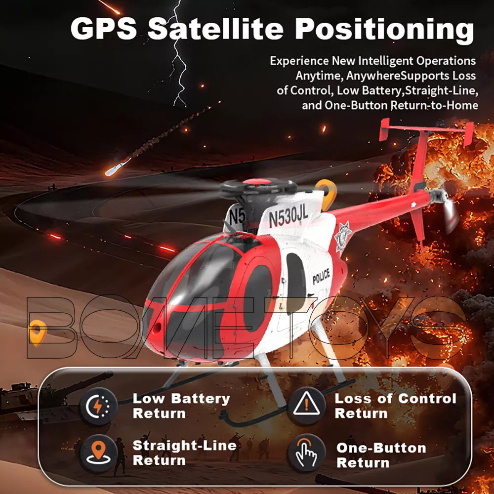 YUXIANG F119S MD-500 Bird RC Helicopter GPS Altitude Hold Optical Flow Positioning Radar Brushless 3D Stunt Helicopter