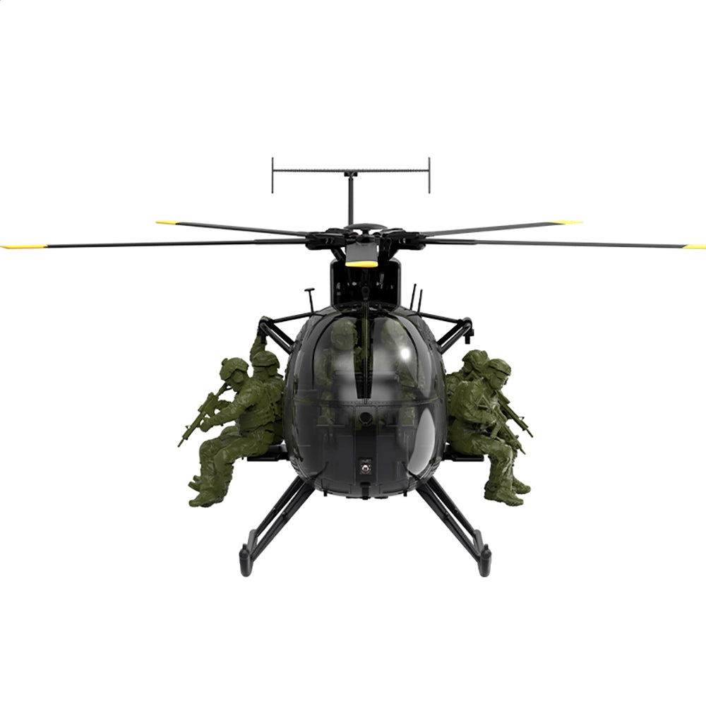 YUXIANG F118S MH-6 MD500 Little Bird 250-Class 1/16 Scale FPV 5-Blade Flybarless GPS RTF RC Military Helicopter