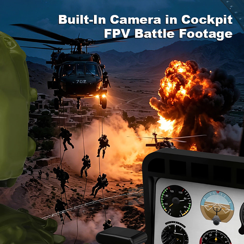 YUXIANG F118S MH-6 MD500 Little Bird 250-Class 1/16 Scale FPV 5-Blade Flybarless GPS RTF RC Military Helicopter