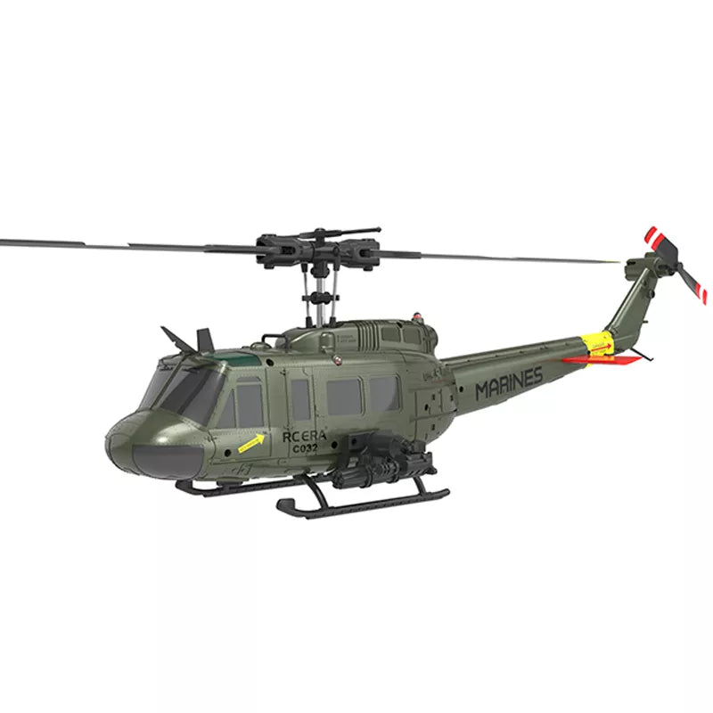 RCERA C032 UH-1 RC Helicopter 6CH 1/48 6-axis Gyro Barometer Altitude Determination Optical Flow Positioning TOF Laser Radar Aerobatic Helicopter