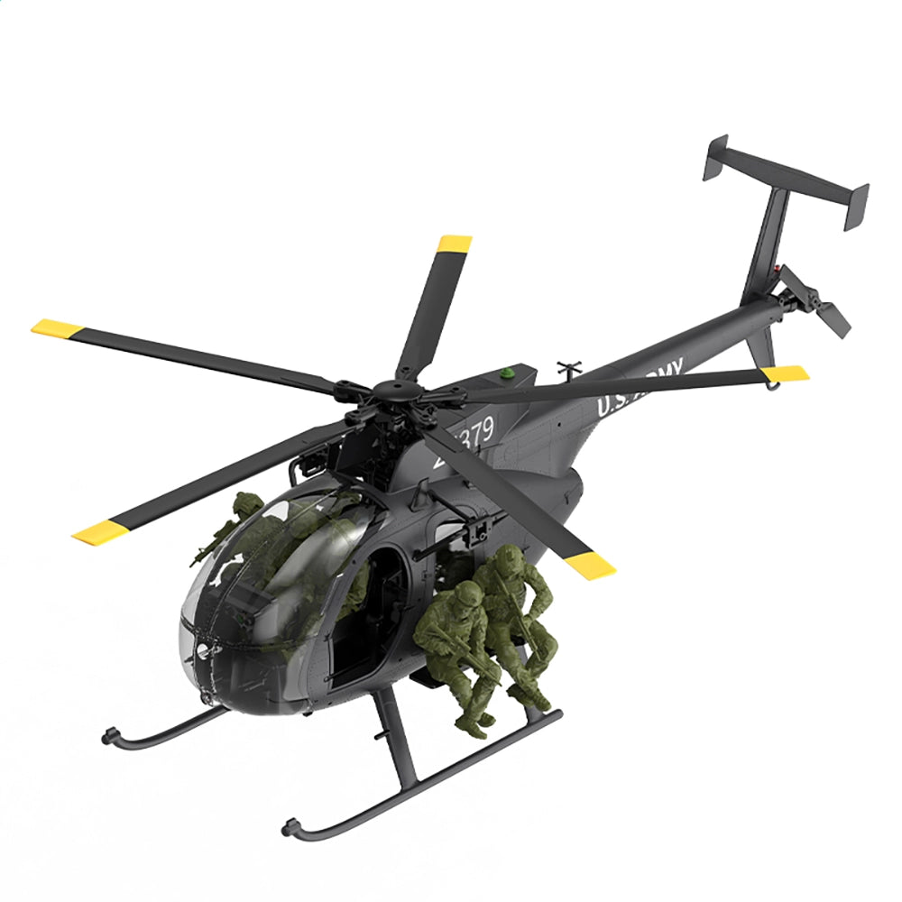 YUXIANG F118S MH-6 MD500 Little Bird 250-Class 1/16 Scale FPV 5-Blade Flybarless GPS RTF RC Military Helicopter