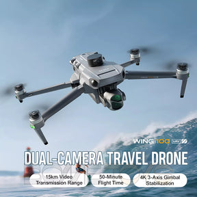 SMRC WING 100 8K Drone Upgraded version 3-Axis Gimbal Obstacle Avoidance 5G GPS Quadcopter Optional Screen Remote Control