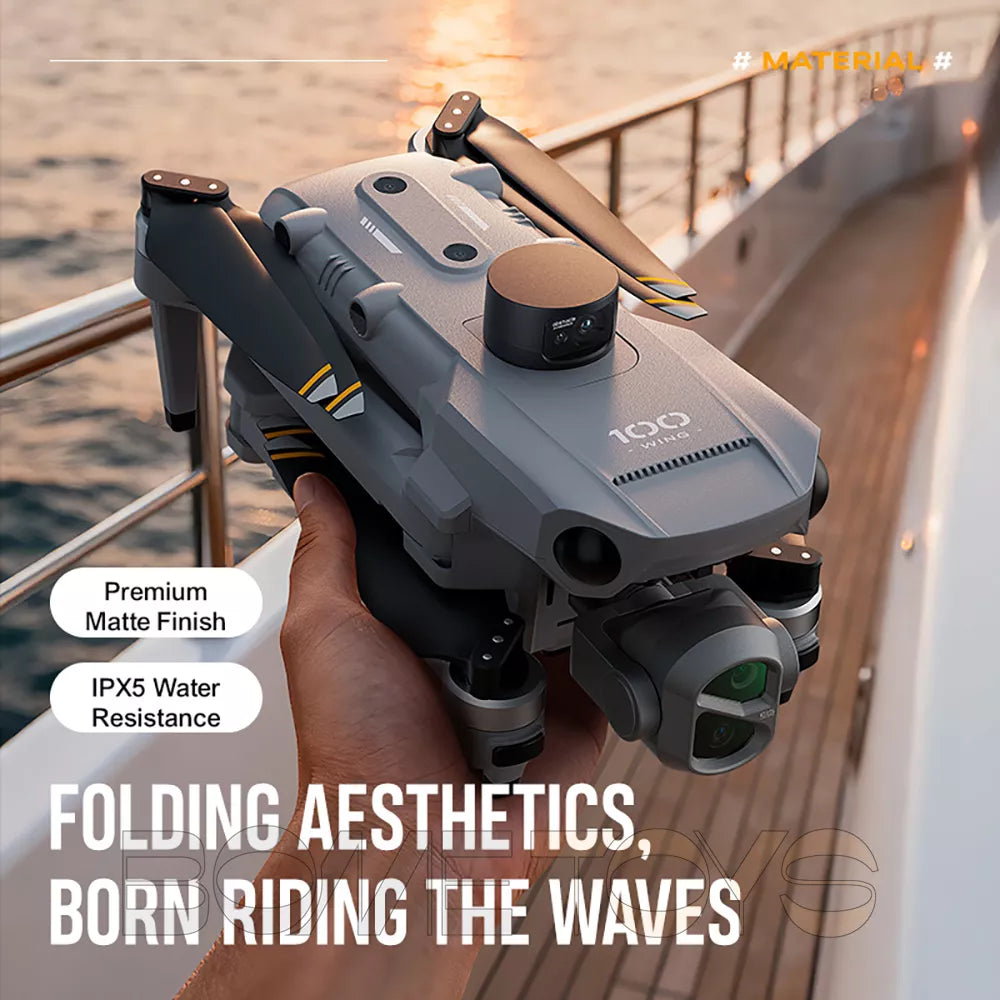 SMRC WING 100 8K Drone Upgraded version 3-Axis Gimbal Obstacle Avoidance 5G GPS Quadcopter Optional Screen Remote Control