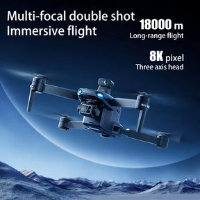 SMRC S840 PRO Titanium Gray 8K Drone 3-Axis Gimbal EIS Camera Intelligent Obstacle Avoidance 5G GPS Quadcopter with Screen Remote Control