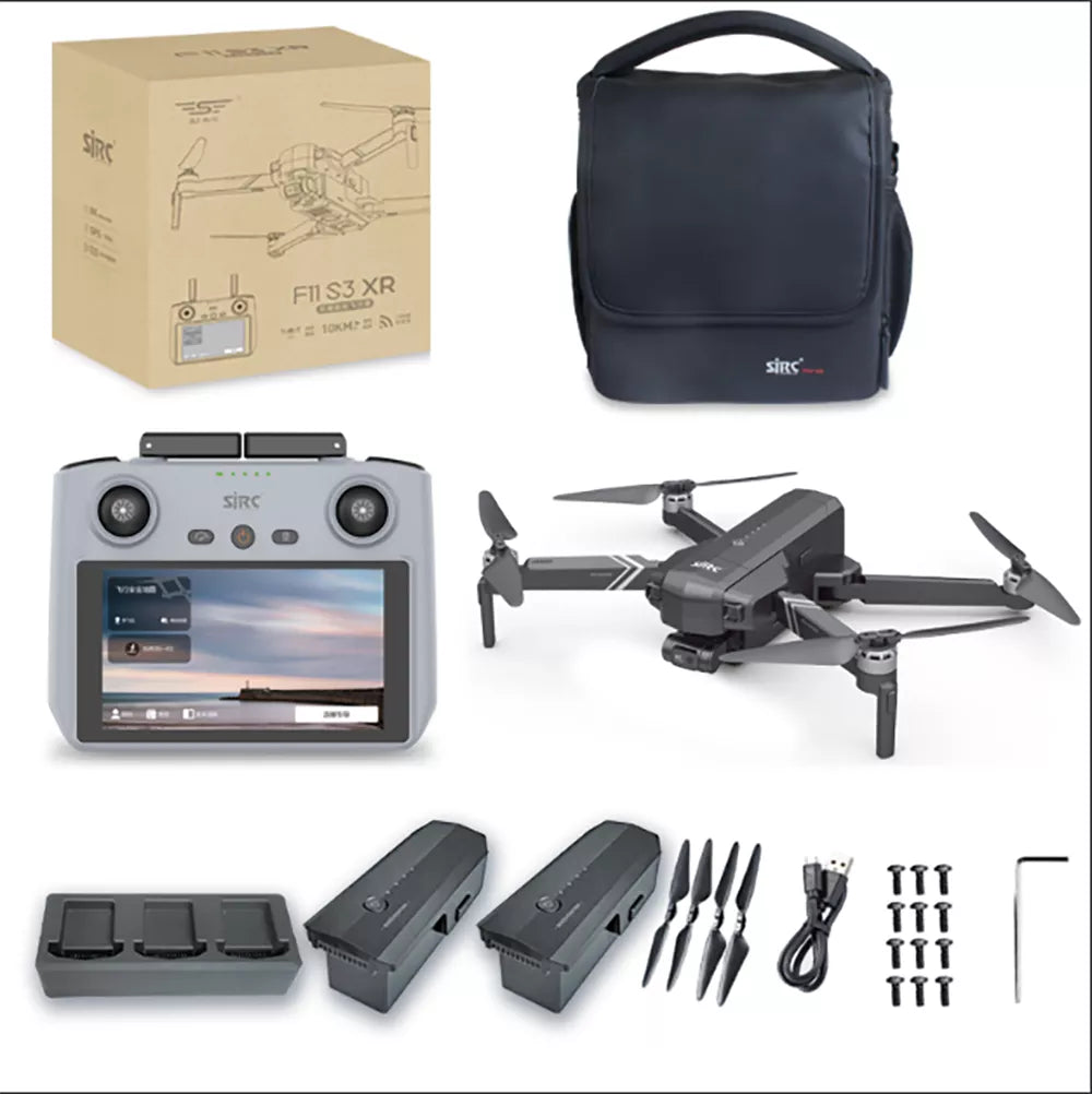 SJRC F11 S3 XR 3-Axis Gimbal 4K Drone EIS HD Camera GPS 5G WiFi Brushless Quadcopter Remote Control With Screen