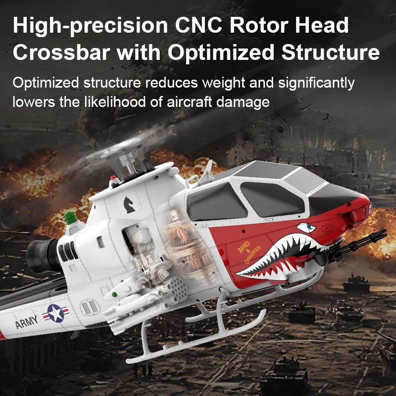 YUXIANG F112S AH-1 Cobra RC Helicopter 9CH GPS Optical Flow Localization TOF Altitude Hold Brushless Motor 1:32 Scale Helicopter