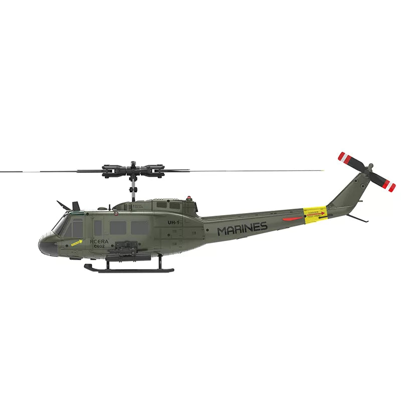 RCERA C032 UH-1 RC Helicopter 6CH 1/48 6-axis Gyro Barometer Altitude Determination Optical Flow Positioning TOF Laser Radar Aerobatic Helicopter