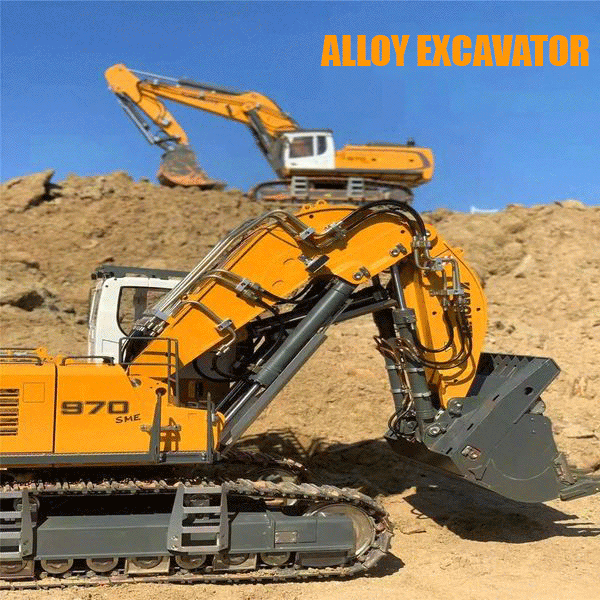 Huina Kabolite Full Alloy Excavator Simulation Hydraulic Excavator High Quality RC Car Toy