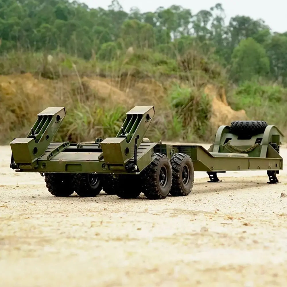 CROSSRC BC8 T247 Tractor Military Truck RC Tail Lift Plate Towing Flat Trailer T247
