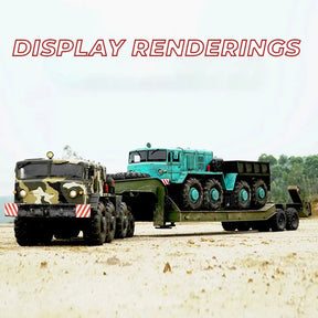 CROSSRC BC8 T247 Tractor Military Truck RC Tail Lift Plate Towing Flat Trailer T247